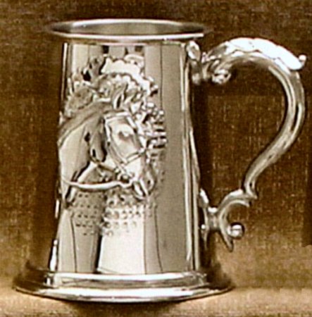 Horse Fine English Pewter Tankard